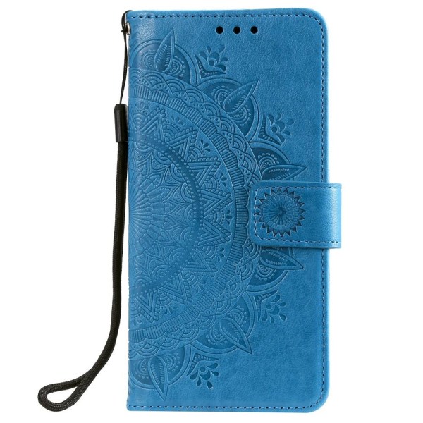 Huawei Y5p - Mandala Plånboksfodral - Blå Blue Blå