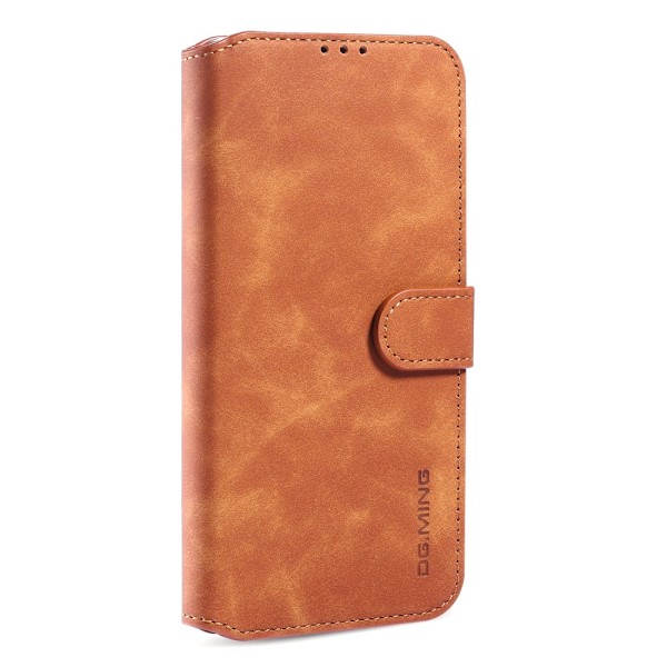 DG.MING iPhone 13 Pro Max Fodral Retro Läder Brun Brun