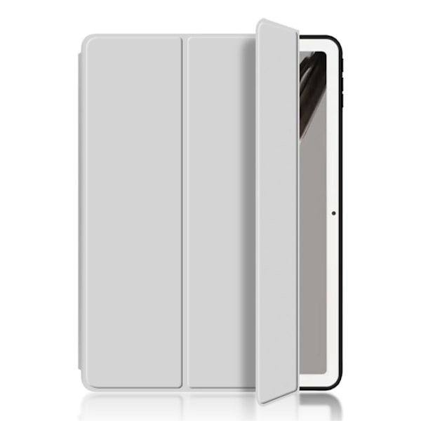 Google Pixel Tablet Fodral Tri-Fold Läder Grå