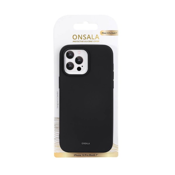 ONSALA iPhone 14 Pro Max Mobilskal Silikon Svart