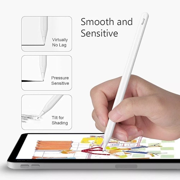 Apple Pencil 1/2 Metall Utbytesspets / Replacement Tip Vit