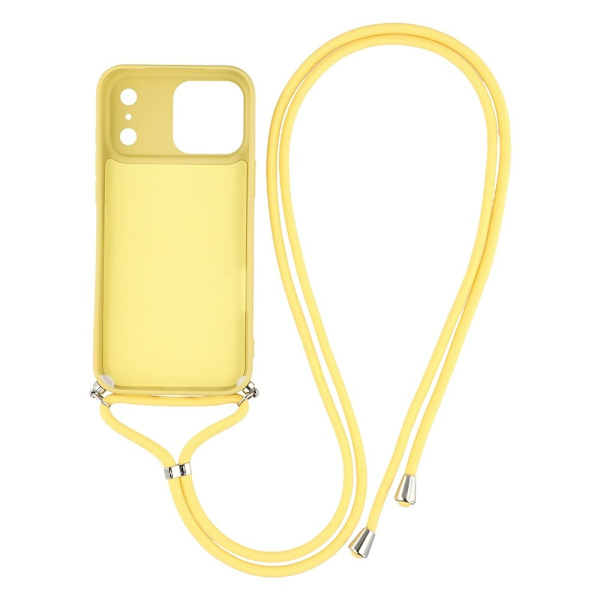 iPhone 17 Pro Skal Med Mobilsnöre TPU Gul