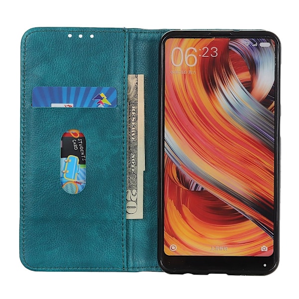 Motorola Moto E20 / E40 Fodral Flip Split Läder Grön