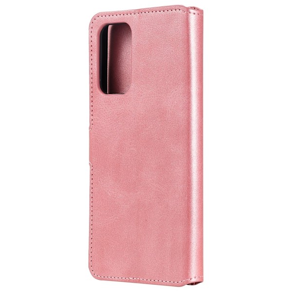 Samsung Galaxy A72 - Klassiskt Läder Fodral - Roséguld Roséguld Roséguld