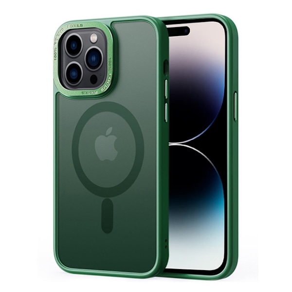 iPhone 14 Pro Max Skal MagSafe Hybrid Matt Grön