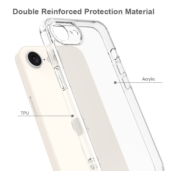 iPhone 16e Skal TPU / Akryl Transparent