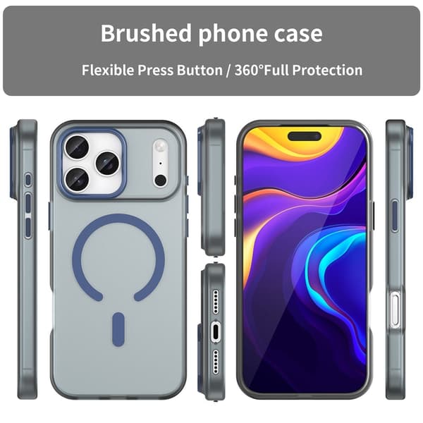 iPhone 17 Pro Max Skal MagSafe Hybrid Mörk Blå