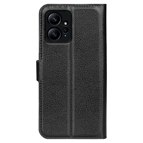 Xiaomi Redmi Note 12 4G Fodral Litchi Läder Svart