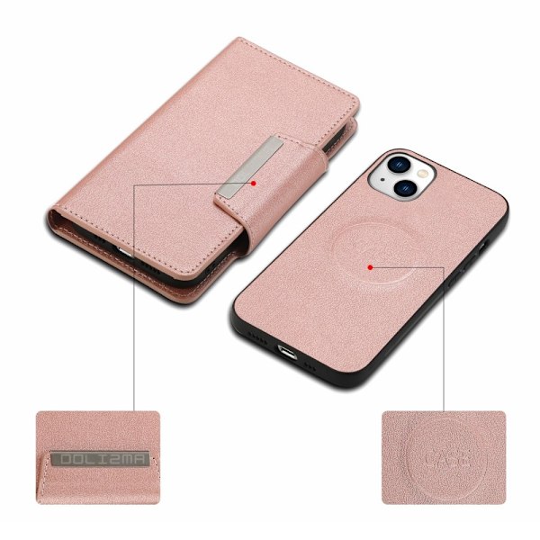 iPhone 15 Plus 2in1 Magnet Fodral Roséguld