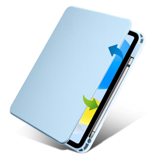 iPad Air 13 2026-2024 Fodral Hybrid Rotation Pennhållare Blå