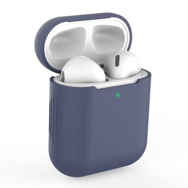 Silikonskal för AirPods med trådlös laddningsetui - Mörk Blå DarkBlue Mörk Blå