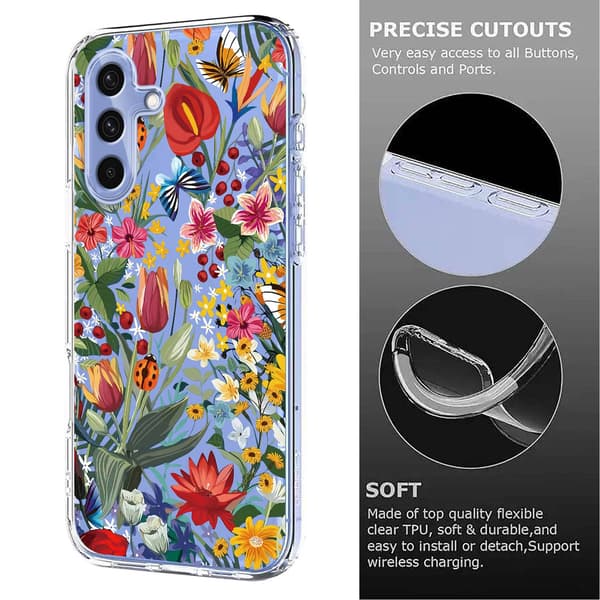 Samsung Galaxy A57 5G Skal Med Tryck Blommor