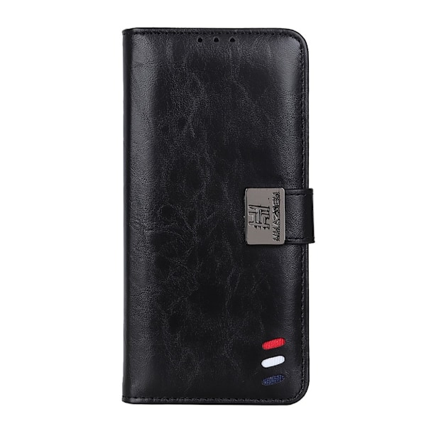 OnePlus 9 - KHAZNEH Tri-Color Läder Fodral - Svart Black Svart