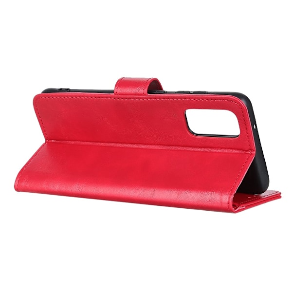 OnePlus 9 - KHAZNEH Tri-Color Läder Fodral - Röd Red Röd