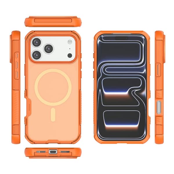 iPhone 17 Pro Skal MagSafe Shockproof Hybrid Orange
