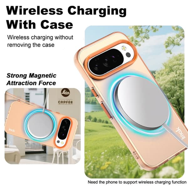 IMAK Google Pixel 10/10 Pro Skal MagSafe Anti Drop Orange