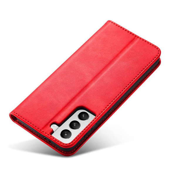 Samsung Galaxy S21 Plus - Läder Flip Fodral - Röd Red Röd