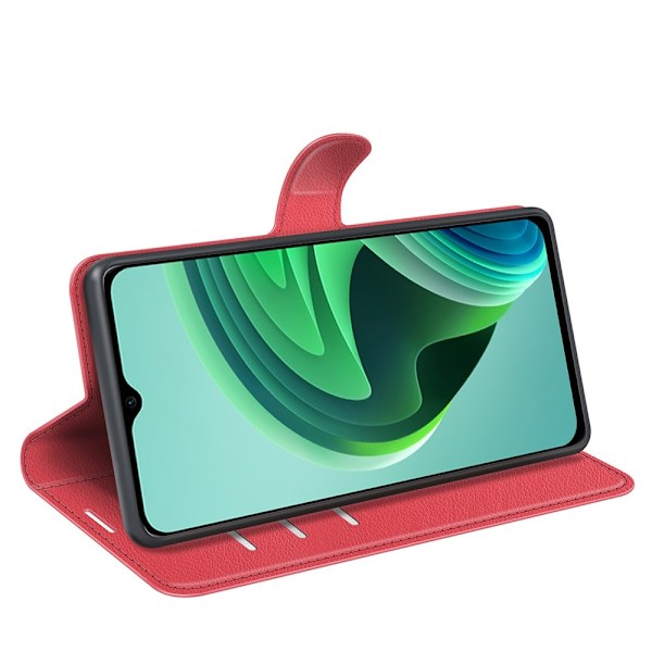 Xiaomi Redmi 10 5G Fodral Litchi Läder Röd