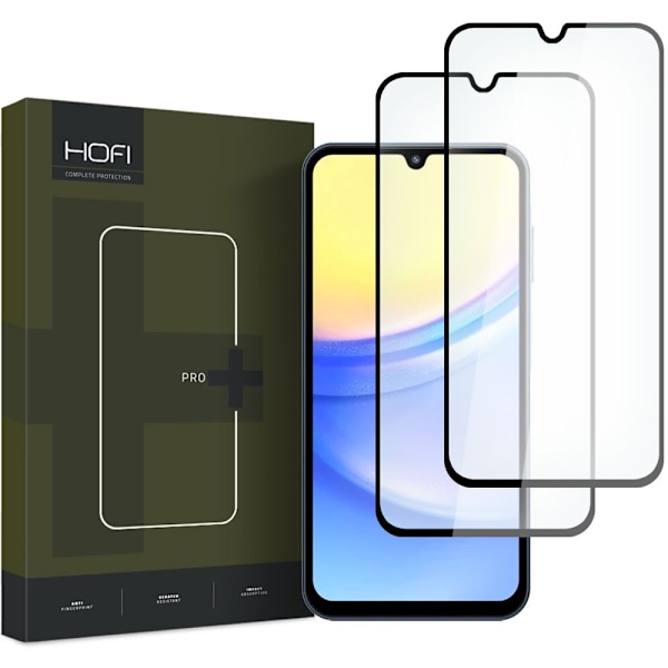 HOFI Galaxy A15 4G/5G / A25 5G 2-PACK Skärmskydd Heltäckande Svart