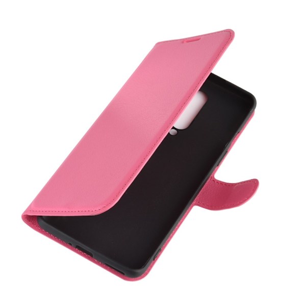 OnePlus 8 - Litchi Plånboksfodral - Rosa Rosa