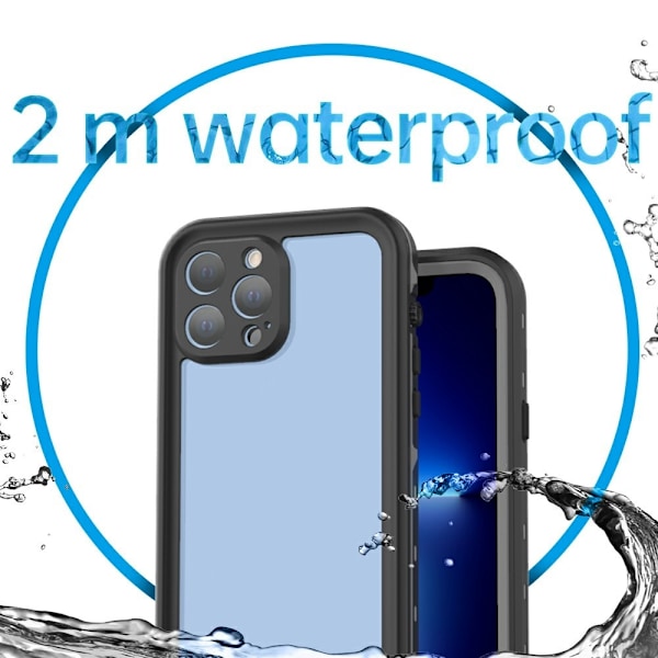 REDPEPPER iPhone 13 Pro Max Skal 360 Vattentätt IP68 Mörk Grå