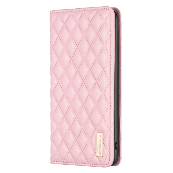 BINFEN iPhone 16 Pro Max Fodral Diamond Flip Rosa