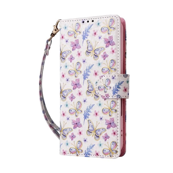 iPhone 17 Fodral RFID Läder Fjärilar / Blommor