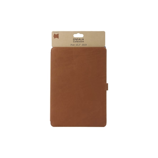 ONSALA iPad 10.2 2019/2020/2021 Fodral Äkta Läder Brun