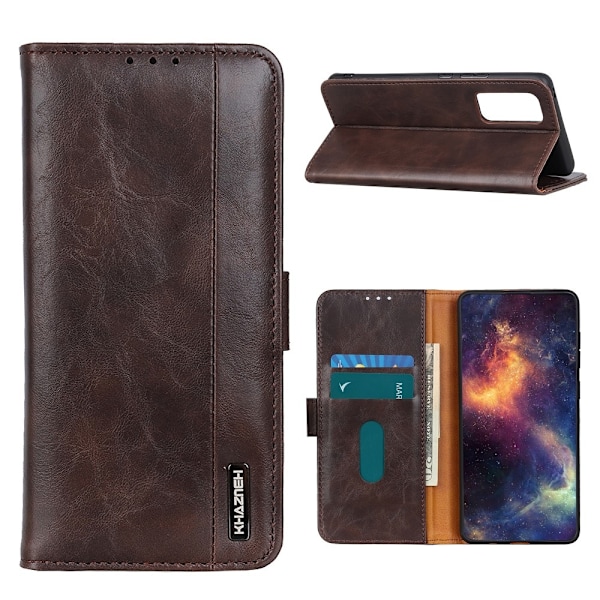 Samsung Galaxy A72 - KHAZNEH Läder Fodral - Brun Brown Brun
