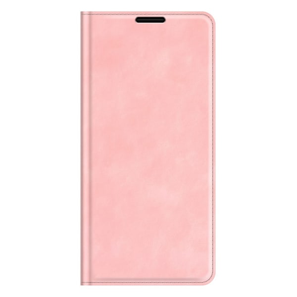 iPhone 13 Pro Max - Solid Läder Flip Fodral - Ljus Rosa