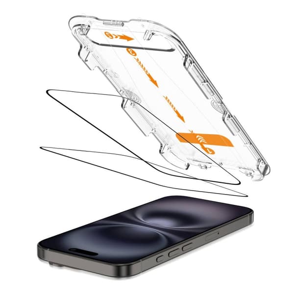 Tech-Protect iPhone 16/15 2-PACK Skärmskydd QuickSet+ Härdat Glas