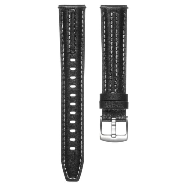 Klockarmband 18 mm Äkta Läder Svart