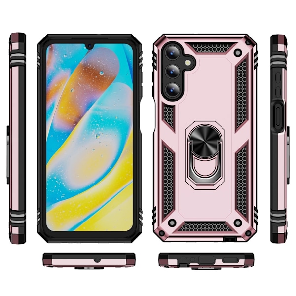 Samsung Galaxy A15 5G Skal Armor Ring Hybrid Roséguld