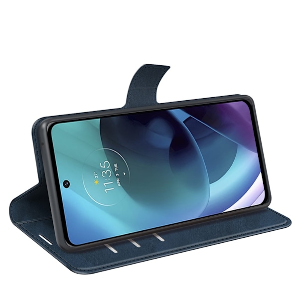 Motorola Moto G51 Fodral PU Läder Blå