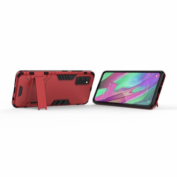 Samsung Galaxy A41 - Hybrid Kickstand Skal - Röd Red Röd