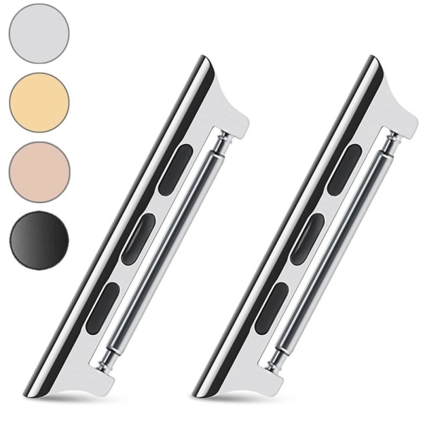 Spring Bar Fästen till Apple Watch 42/44/45/49 mm Silver Silver Silver