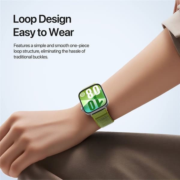 DUX DUCIS Huawei Watch Fit 4 Pro/4/3 Armband Nylon Loop Grön