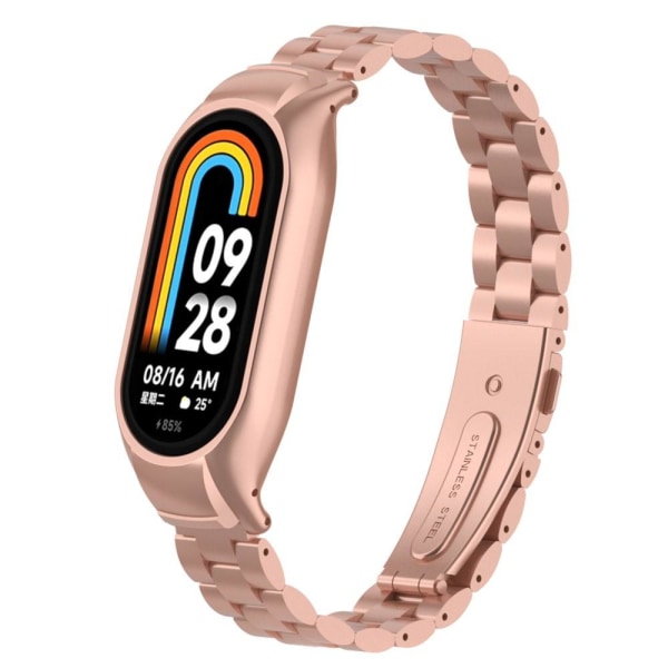 Lyxigt Metallarmband Armband Xiaomi Smart Band 8 Roséguld