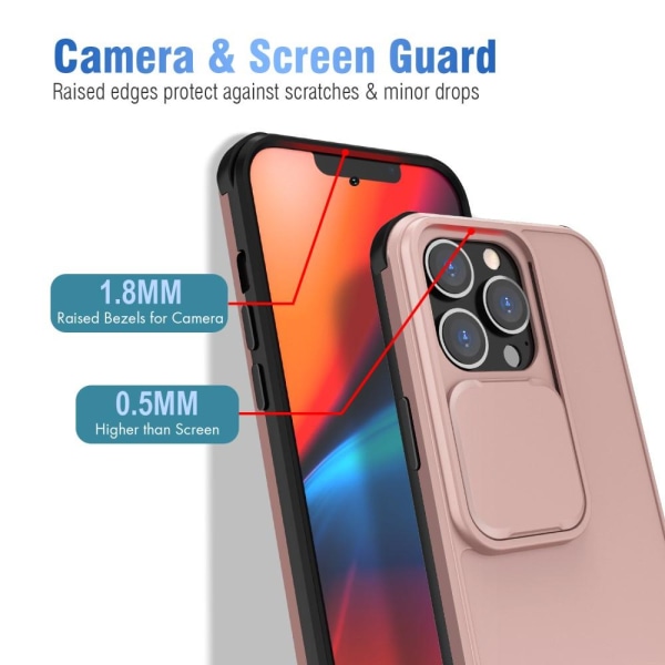 iPhone 13 Pro Max - CamShield Hybrid Skal - Roséguld