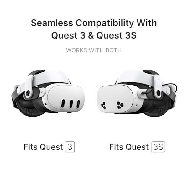 BOBOVR Meta Quest 3S/3 Huvudband Inkl. 5200 mAh Batteripaket