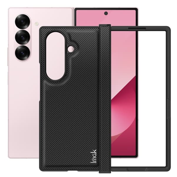 IMAK Samsung Galaxy Z Fold 7 Skal Kolfiber Textur Svart