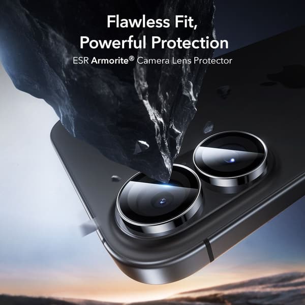 ESR iPhone 16 / 16 Plus Linsskydd Armorite Svart