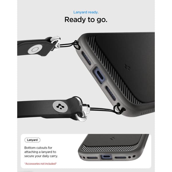 Spigen iPhone 18 Pro / 17 Pro Skal MagSafe Rugged Armor Grå
