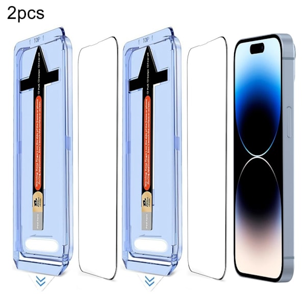 iPhone 14 Pro 2-PACK Skärmskydd Heltäckande Härdat Glas