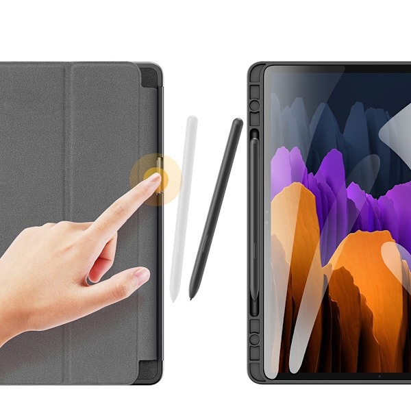 Samsung Galaxy Tab S7 / Tab S8 - DUX DUCIS Domo Tri-Fold Fodral - Svart Black Svart