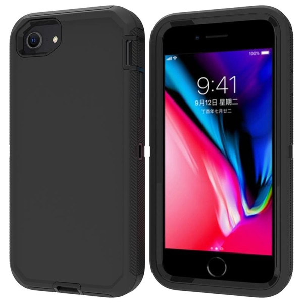 iPhone 7/8/SE (2020/2022) - Shockproof Hybrid Armor Skal - Svart