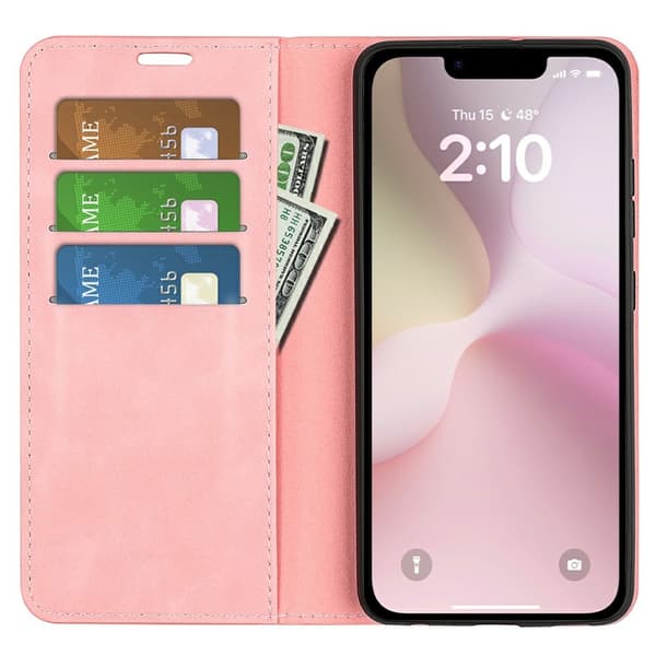 iPhone 17e / 16e Fodral Flip Skin Touch Rosa