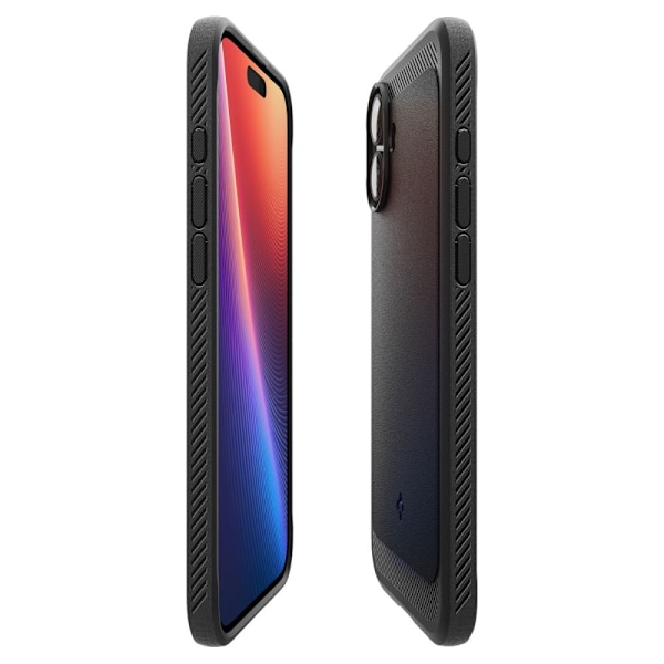 Spigen iPhone 16 Skal MagSafe Mag Rugged Armor Matt Svart