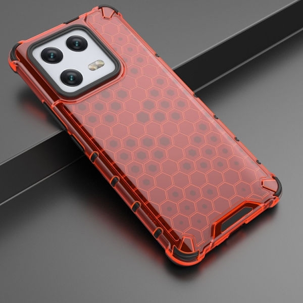 Xiaomi 13 Pro 5G Skal Shockproof Honeycomb Textur Röd