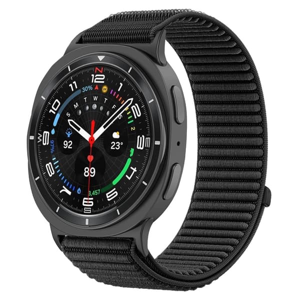 Galaxy Watch 8 46/44/40 mm Armband Nylon Loop Svart